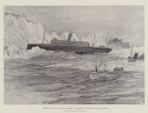 Naufragio del vapor Sobraon de P y O, en la isla Tung Ying de Henry Charles Seppings Wright